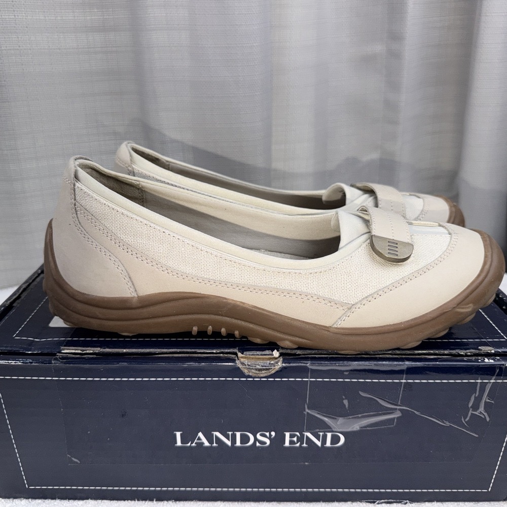 Lands End Women's Terrain Ballet Casual Shoes Size 9 M Silver Gray Style 374254 - Picture 3 of 9